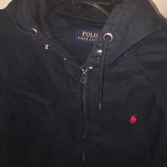Polo Jacket by Ralph Lauren Nvy Blue/ Red Logo - Picture 2 of 5